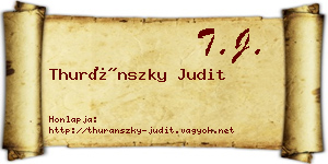 Thuránszky Judit névjegykártya